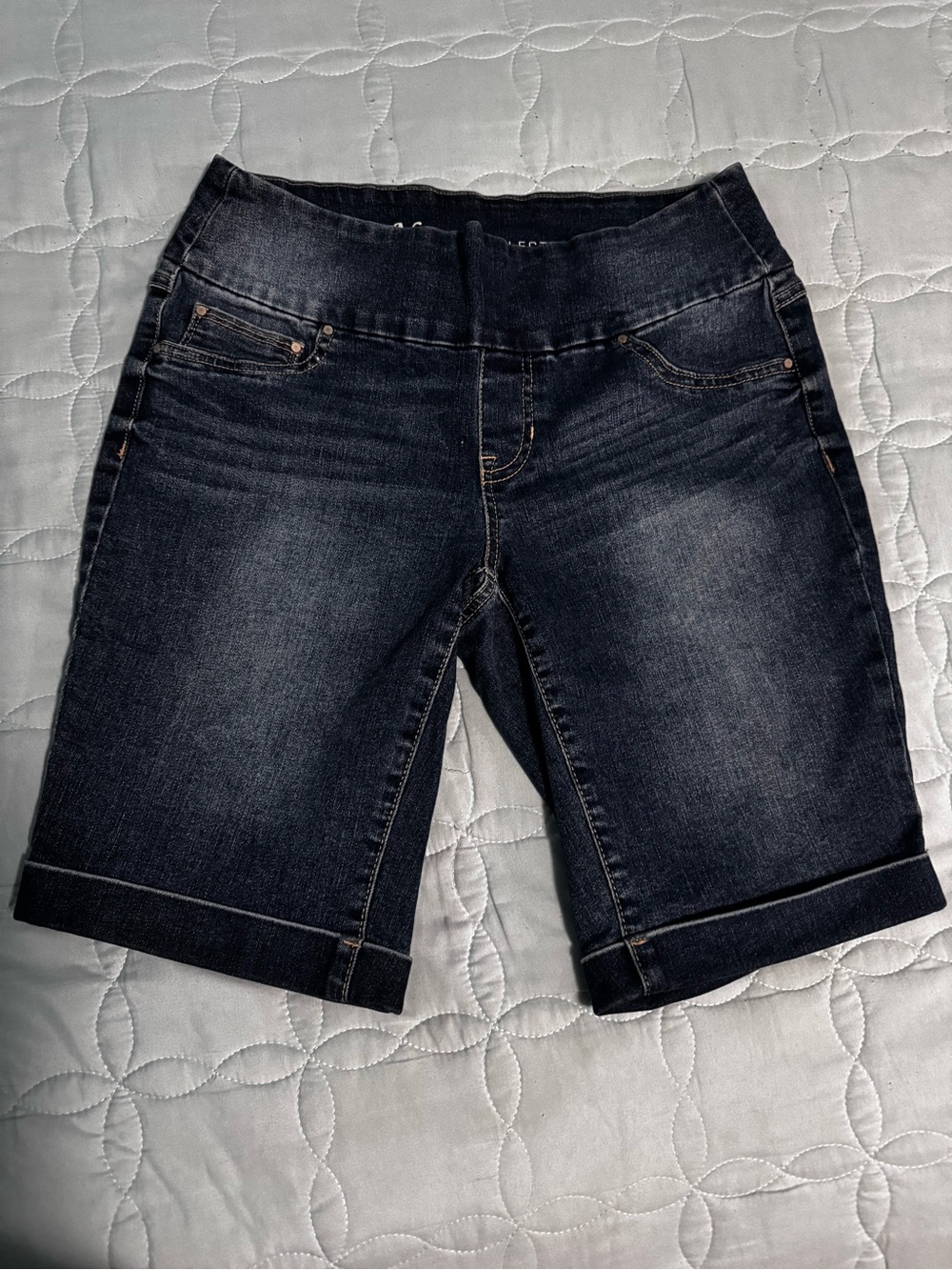 Natural Reflections Women's Dark Blue Denim Bermuda Shorts